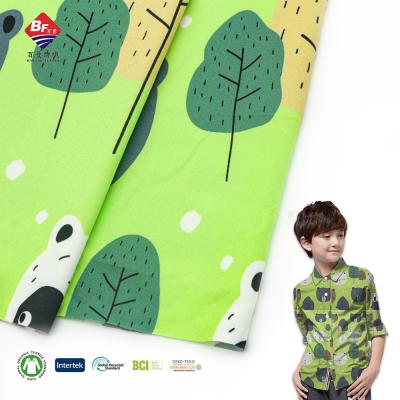 China New Anti Pill Fashion Rayon Hawaii Screen Green Print Fabric Reactive Animals for sale