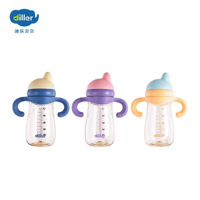 China Customized Viable Cute Plastic Baby Nipples Child Water Bottle For Kids Cartoon Print for sale