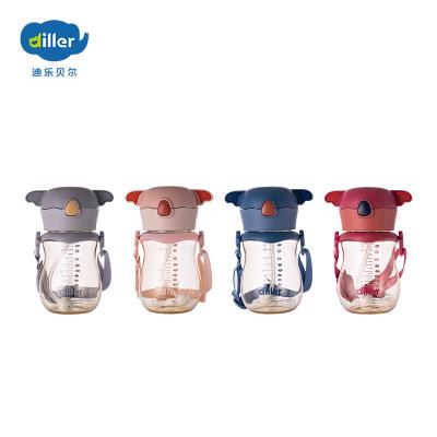 China 2021 New Fancy Bpa Free Kids Sustainable Tritan Plastic Bottles Kids Drink Water Bottle With Straw for sale