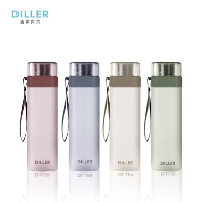 China Sustainable BPA Free Square Shaped Frosted Plastic Water Bottle for sale