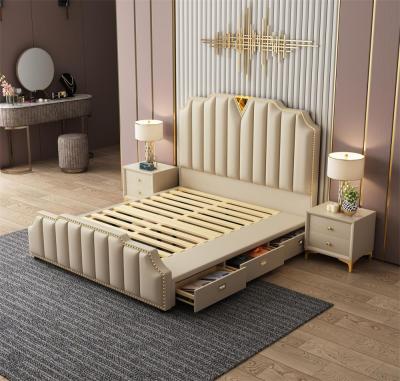 China Latest Bed Bedroom Furniture King Size Modern Italian Double Bed Designer Furniture Set Vele Luxury Italian Bed for sale