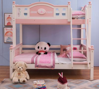 China Expandable Solid Wooden Bunk Beds Pine Bunk Bed Home Furniture,Kids Bedroom Furniture Home Bedroom Furniture,Bed Pink,Modern Blue,Modern for sale