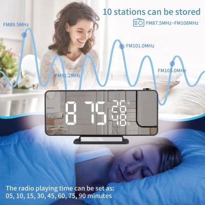 Cina Smart LED Laser Ceiling Room Thermometer Digital Projection Alarm Con Radio E Stazione Meteo in vendita