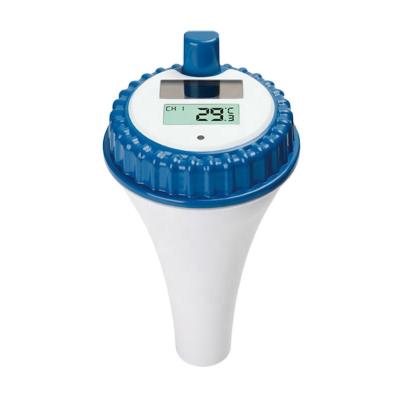 China 6.6*12*2.2CM Termómetro digital flotante de superficie de agua inalámbrico con energía solar para piscinas en venta