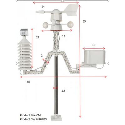 中国 室外無線多機能気象ステーション 温度と湿度のある送信機 販売のため