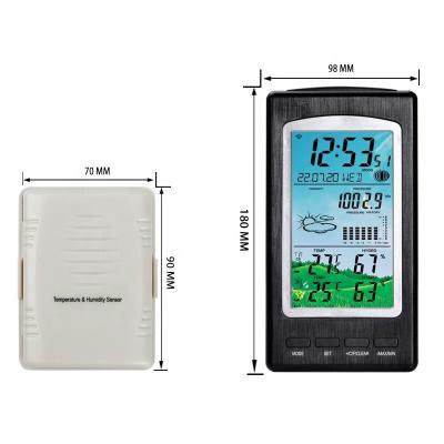 China Outdoor Sensor Color Weather Station With Barometer And Indoor Thermo-Hygrometer for sale