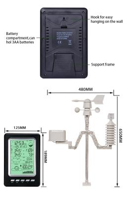 China Umweltschutzwireless Wetterstation für Windrichtung und Niederschlagsmessung zu verkaufen