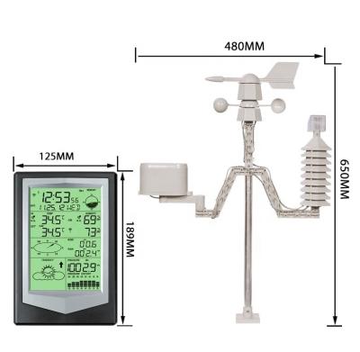 China LCD-Display Außenlandwirtschaftliche drahtlose Wetterstation mit Windrichtung und Regenvorhersage zu verkaufen