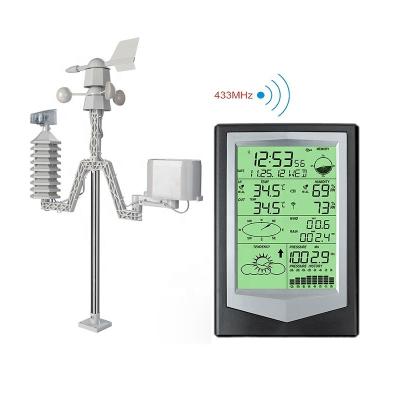 China Intervalo de temperatura -40 a 60 ° C Estação meteorológica sem fio de 433 MHz com sensor externo à venda