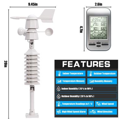 China WS0232 Estación meteorológica profesional Dirección exterior Velocidad Temperatura Humedad en venta