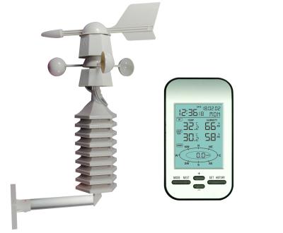 China 433mhz Estação meteorológica profissional para a direção do vento Velocidade temperatura e umidade à venda