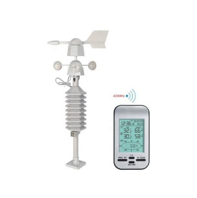 China Remote Monitoring Temperature digital weather station With Wind Speed Direction Sensor And Anemometer for sale