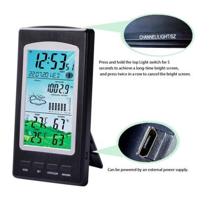 China WS1070C Drahtloser Haushaltsthermometer und Hygrometer mit Mondphase und Temperaturgenauigkeit ±1 °C zu verkaufen