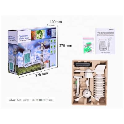 Chine Station météorologique numérique LCD avec affichage couleur Dimension d'humidité 20% à 90% Données de vision à distance à vendre