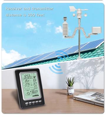 China Digital Display Indoor And Outdoor Weather Station With Rain Gauge WIFI for sale