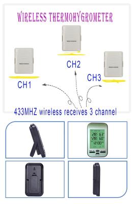 中国 WT0228 デジタル 天気 ステーション と ワイヤレス 壁 に 設置 さ れ た 部屋 温度計 時計 販売のため