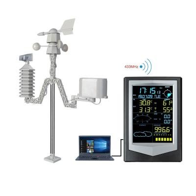 China Outdoor Compact Weather Station With Color Screen Display And Wind Direction Indicator for sale