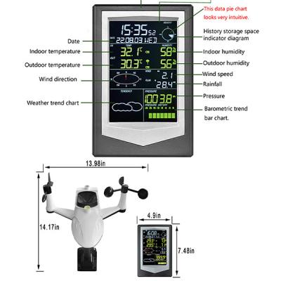 China ABS Outdoor Wireless Weather Station Environmental Protection for sale