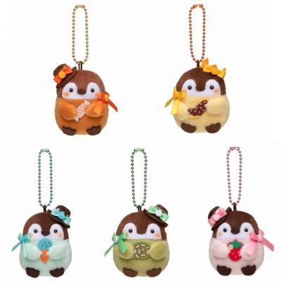 China 1Pcs Cute Animal Strawberry Dessert Fruit Plush Energy Penguin Plush Doll Bag Pendant Keychains Cute Stuffed Toys For Kids Gift for sale