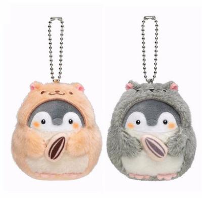 China Cute Fun Plush Doll Key Chain Cute Cartoon Penguin Hamster Stuffed Plush Dolls Toys Lock Ring Bag Pendant Kids Toy Birthday Gifts for sale