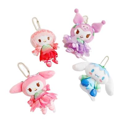 China Girly Heart Pendant Toy Gift Fun Cartoon Plush Toy Kawaii My Melody Kuromi Cinnamoroll Flower Cute Fairy Doll Stuffed Cute for sale