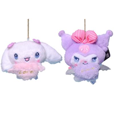 China Cute Fun Cartoon Anime Kawali Peach Heart Kuromi Cinnamoroll Plush Toy Girls Gift Stuffed Plush Fashion Doll Dangling Animals for sale