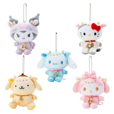 China Cute Plush Toy Kuromi Kitty Cat Cinnamoroll Fun 12CM Anime Kawaii Sanrioed My Doll Toy Girls Gift Melody Raincoat Pendant Dress Up Plush for sale