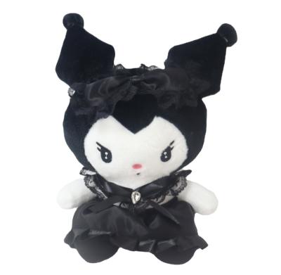 China Black Cute Kuromi Melody Cinnamoroll Kawaii Plush Toys Plushie Cartoon Cute Anime Fun Maid Stuffed Doll Kids Birthday Gift for sale