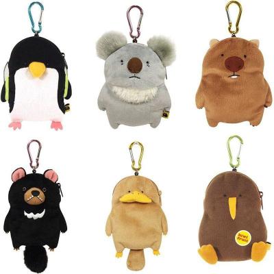 China Fun Cute Korean Cartoon Wombat Family Coin Purse Platypus Koala Koala Animal Doll Hanging Cute Expansion Card Bag Stuffed Plush Toy Wallet Gift for sale