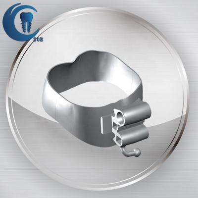 China Durable CE Approved Orthodontic Molar Bands 1st Roth 0.022 Molar Bands With Triple Rectaglar Tubes for sale