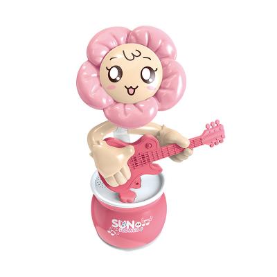 China flower toys gift music dance brinquedos sharking fake singing speech electric music plastic dance toy sunflower DDP043-044 for sale