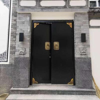 China Sunscreen Customized Entrance Doors Bulletproof Fireproof Cast Aluminum Door For Home for sale