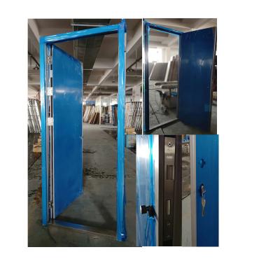 China Commercial Exterior Metal Door Frame Cavity Fire Door Hospital Swing Hotel Steel Door Frame for sale