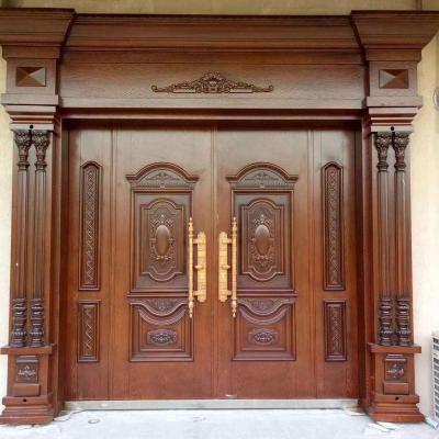 China Luxury Copper Swing Door Yard Door For Modern House / Villa / Apartment Metal Doors Design for sale