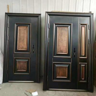 China Modern Luxury Front Swing Home Double Security Top Level Villa Steel Door Designs for sale