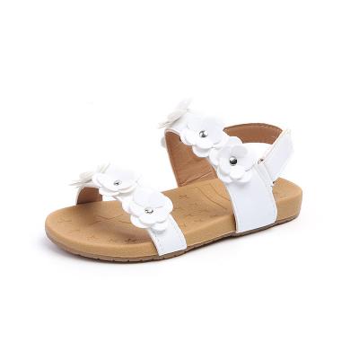 China Lightweight Toddler Girl's Flower Open Toe Strap Sandals Flower Princess Beach Sandals for sale