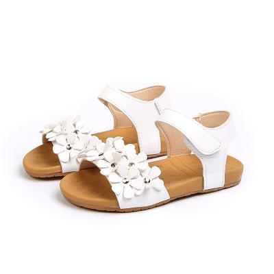 China Summer Girls Breathable Flower Sandals Girls Open Toe Strap Sandals Flower Princess Beach Sandals for sale