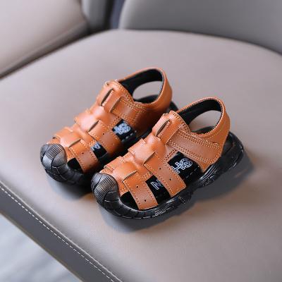 China Lightweight Kids Sport Sandals Summer Boy's Girl's Cute Leather Closed Toe Outdoor Shoes for sale