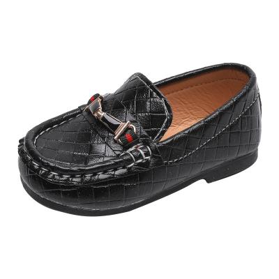 China Autumn Round Kids Formal Casual Brown Branded Leather Loafers Stylish Shoes For Kids for sale