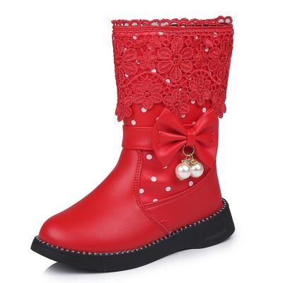 China Fashion Soft Material Baby Shoes Boot Girls Anti-slippery Lightweight Hot Selling Lightweight Leather Boots for sale