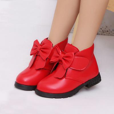 China Cute Anti-odor China Manufacturer Girls Bow Knot Shoes Deodorization Kid Stuffed Boots Snow Heel Boot For Girl for sale