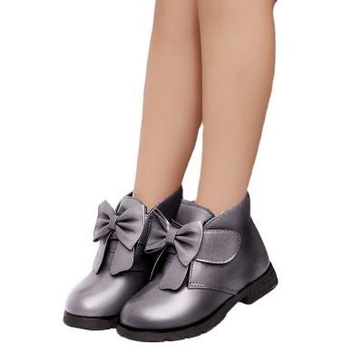 China Anti-Odor Hot sale light weight comfortable girl leather shoes ankle snow warm winter boots for 4-12 years old for sale