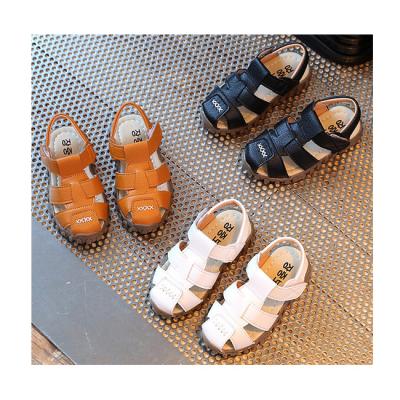 China Hot Sale Flat Modern Cheap Price Kids Sandals Boys Leather Sports Shoes Quality For 1-15years for sale