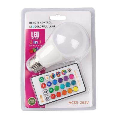 China New home product colorful rgbw bulb 3w 5w 10w e27 b22 home bar remote bulb light for sale