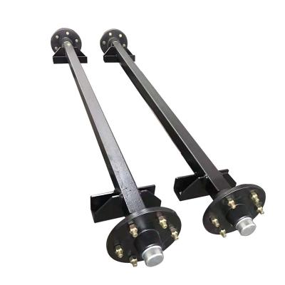 China Black Anti-Rust Paint Unbraked Trailer Axle for Heavy Loads and Max Speed of 90 km/h for sale