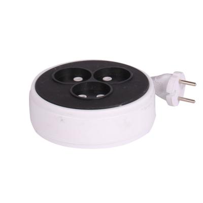 China Residential / Multipurpose European Style 2 Pin Round Extension Power Cord Cable Reel for sale