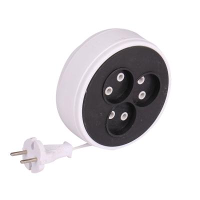 China 2 Pin Residential / General Purpose Round Extension Power Cord Cable Reel for sale