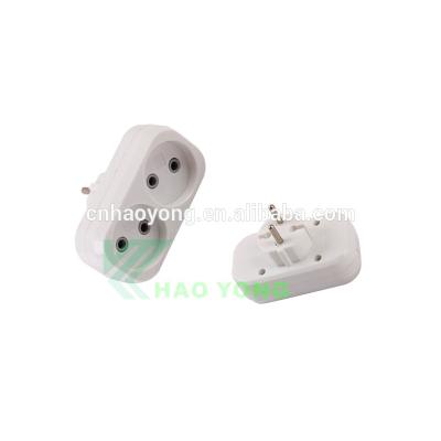 China Durable European 2 Pin 16A Standard Round 2 Pin 220V Plug Conversion Power Outlet Connection CE ROHS 220V-250V for sale