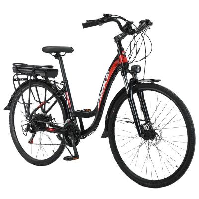 China Low cost aluminum alloy 700c mountain bike 350W woman vintage electric mountain electric bicycle low cost city bicycle for sale