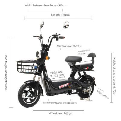 中国 2022 Hot Sale Simple Design Lithium Battery Ebike 350W E Bike Motorcycle Scooter Steel City Use Electric Bicycle 販売のため